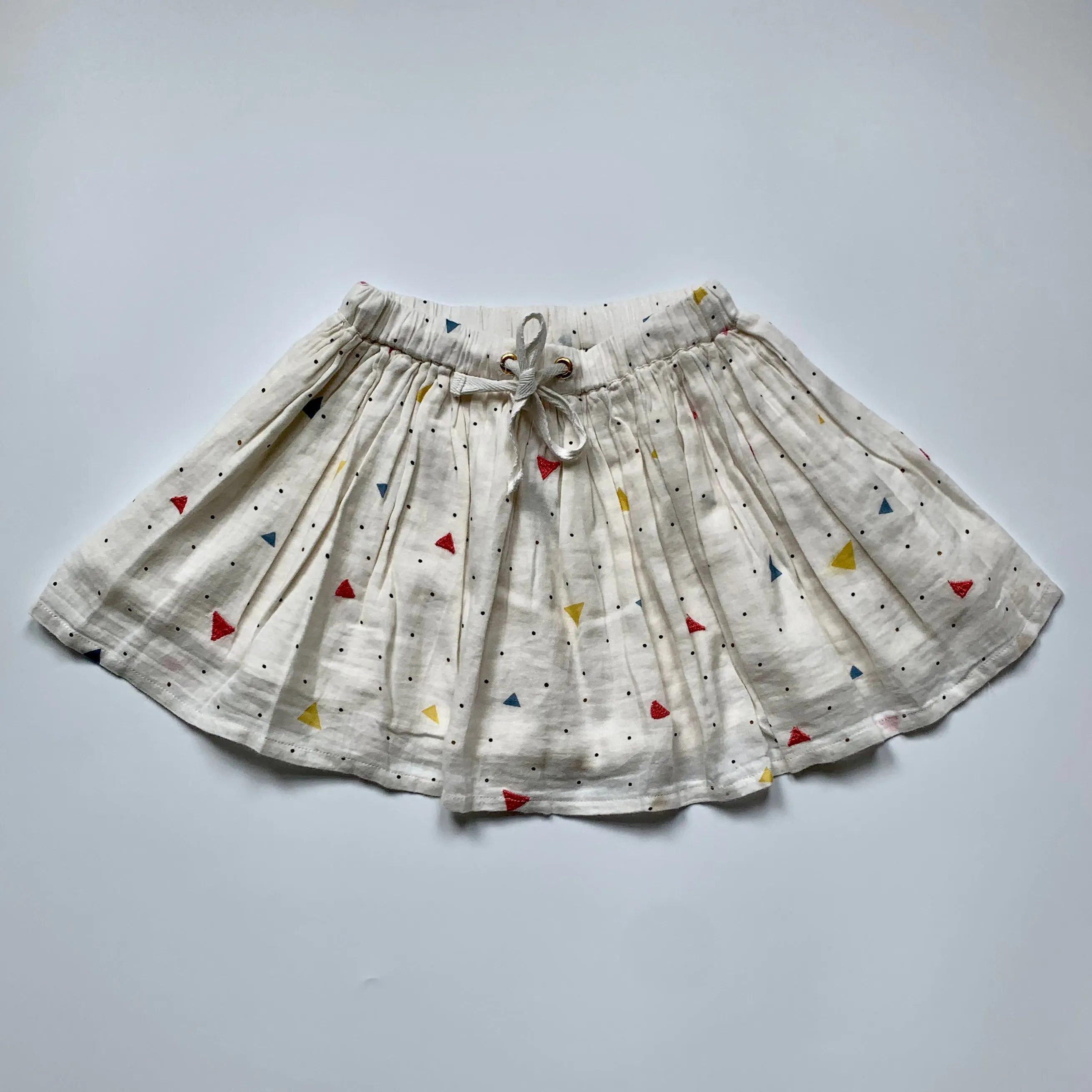 Cyrillus Cream Cotton Skirt: 4 Years