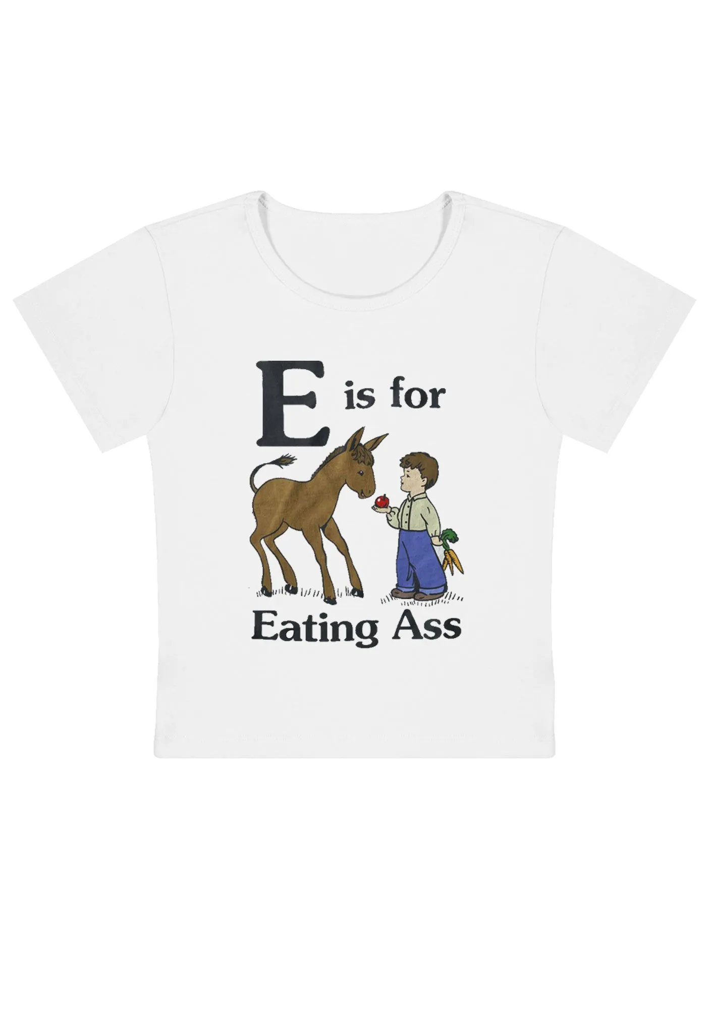 E Is For Eating Axx Y2K Baby Tee