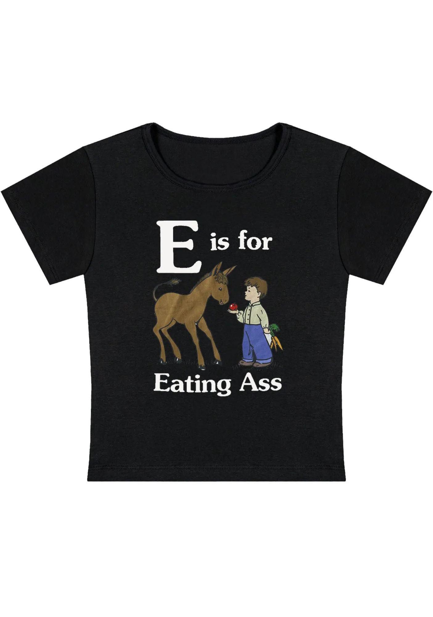 E Is For Eating Axx Y2K Baby Tee