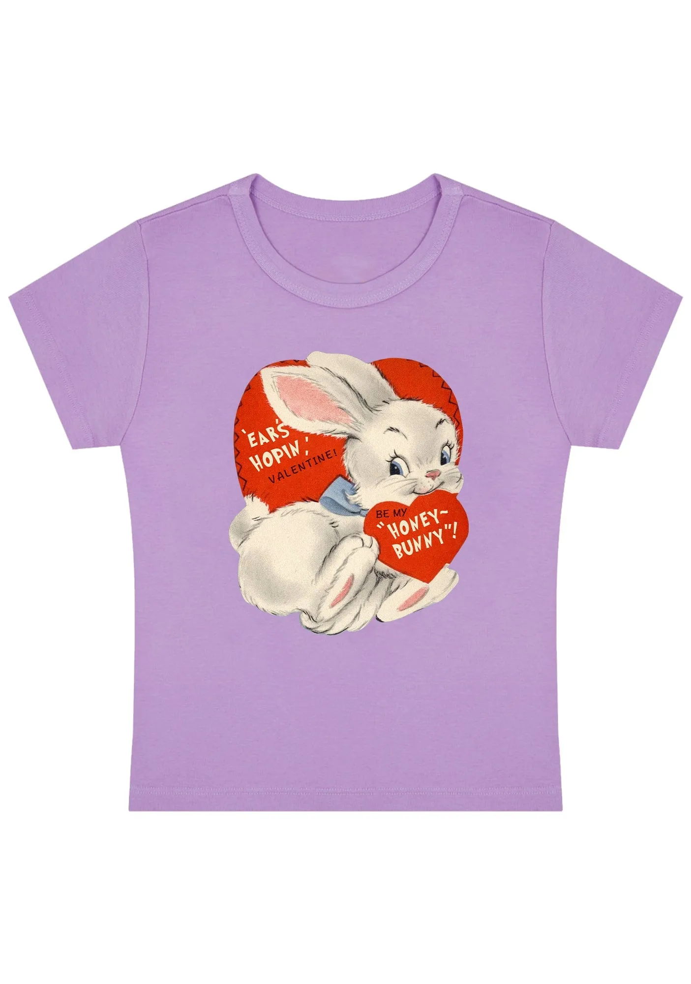 Ears Hopin Valentine Be My Honey Bunny Y2K Baby Tee