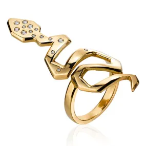 FACETTE SNAKE DIAMOND RING