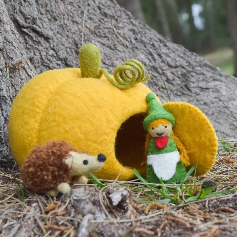 Felt Pumpkin House/ Hedgehog Toy