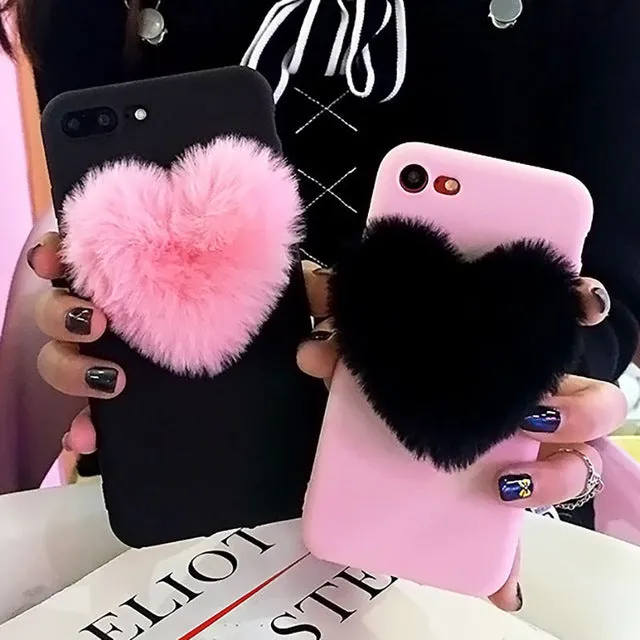 Furry Love Heart Case