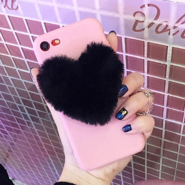 Furry Love Heart Case