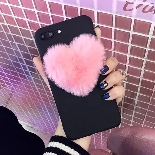 Furry Love Heart Case