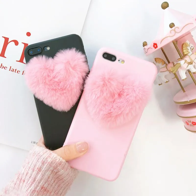 Furry Love Heart Case