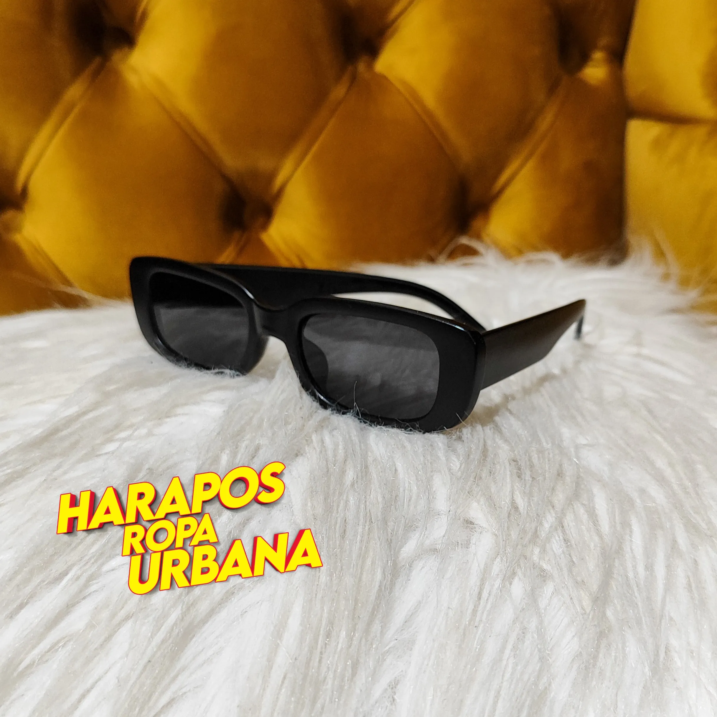 Gafas vintage plastica negra mate