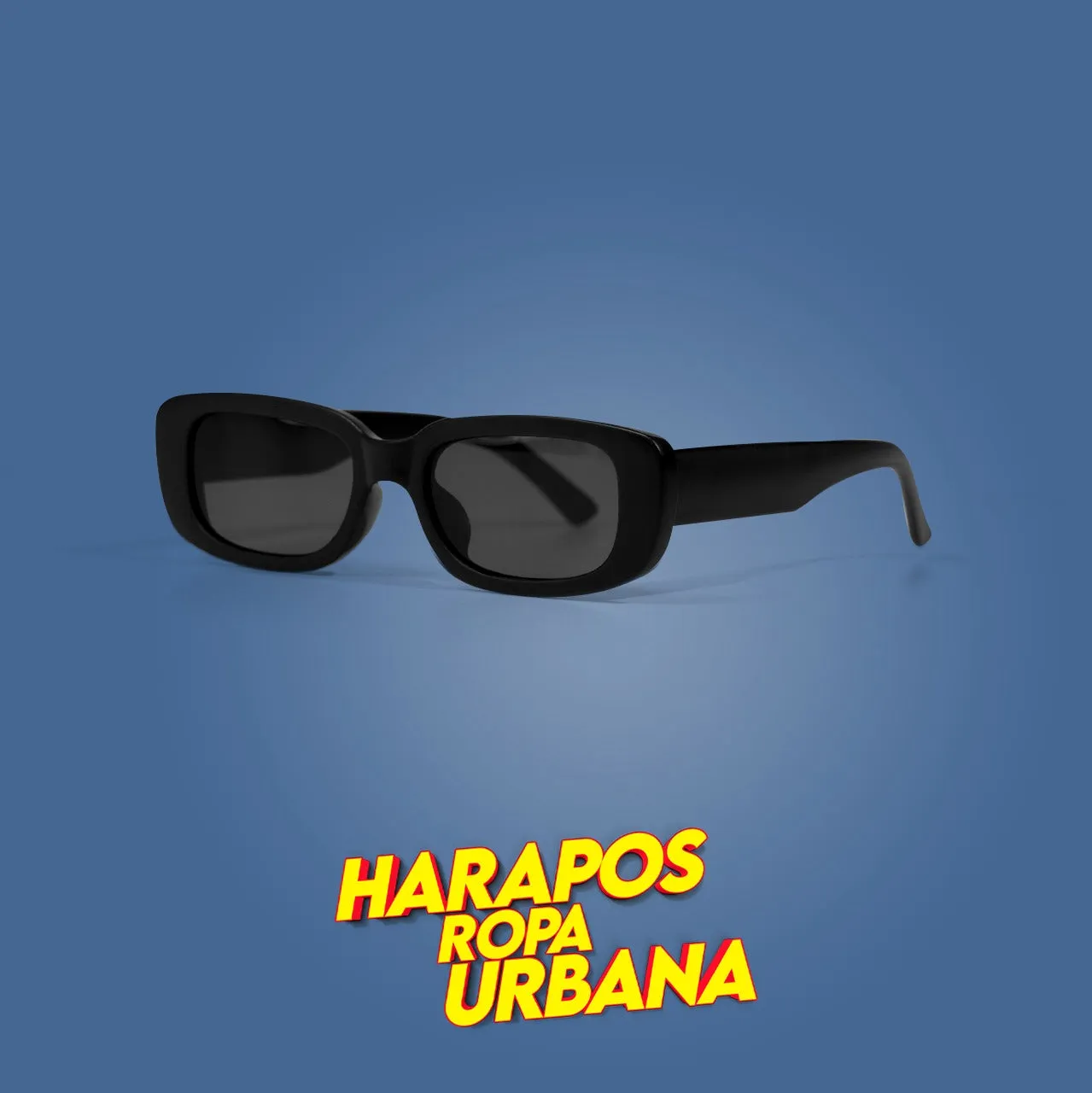 Gafas vintage plastica negra mate