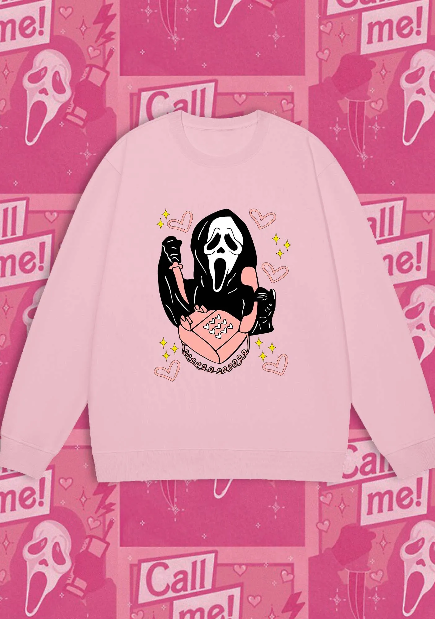 Halloween Skeleton Call Me Y2K Sweatshirt