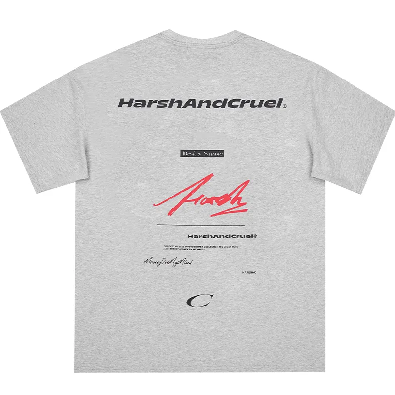 HARSH AND CRUEL  |Unisex Street Style Cotton Short Sleeves Logo T-Shirts