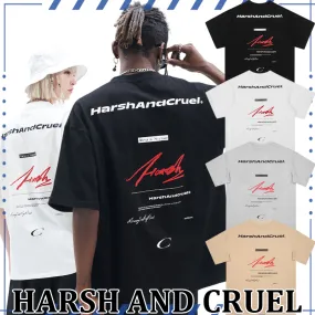 HARSH AND CRUEL  |Unisex Street Style Cotton Short Sleeves Logo T-Shirts