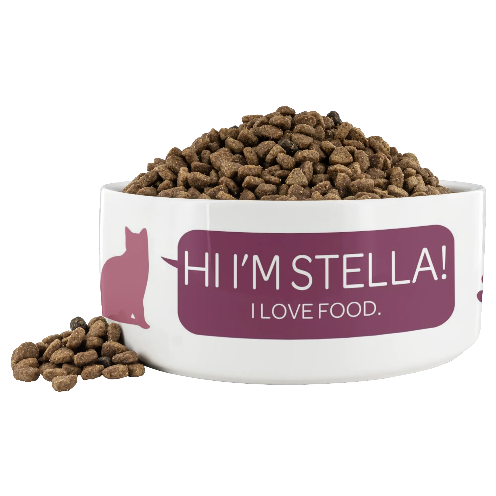 Hi I'm Stella Cat Food Bowl