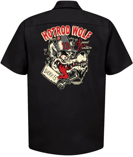 Hot Rod Wolf Workshirt