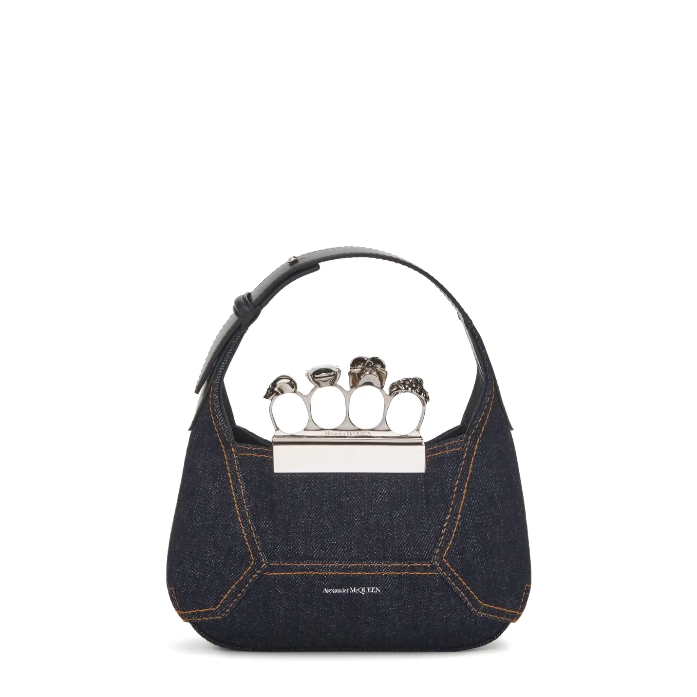 Jewelled Hobo Mini, Denim