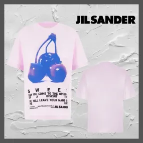 Jil Sander  |Crew Neck Street Style Cotton Short Sleeves Logo Designers