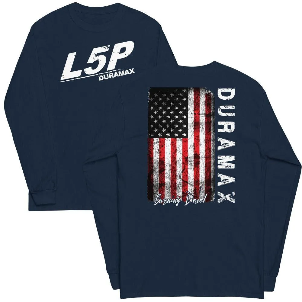 L5P Duramax Shirt American Flag Long Sleeve T-Shirt