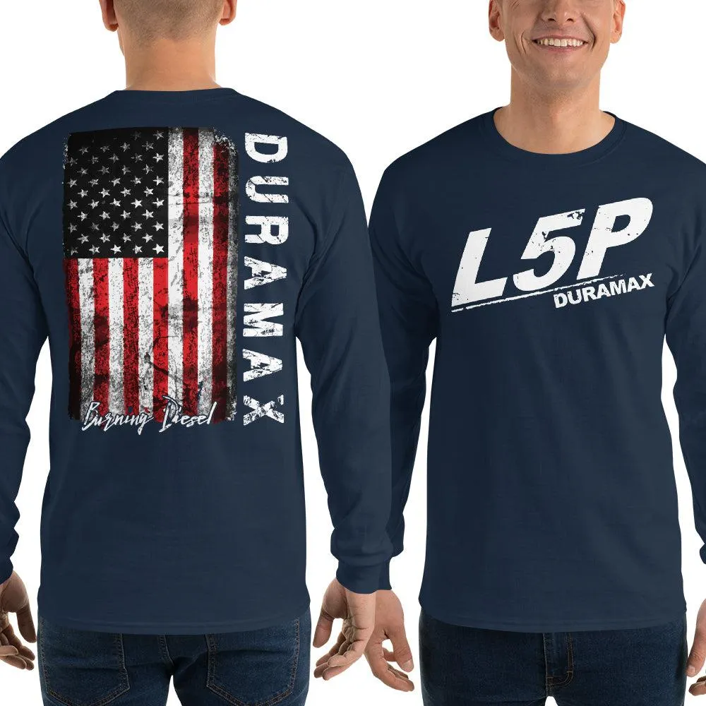 L5P Duramax Shirt American Flag Long Sleeve T-Shirt