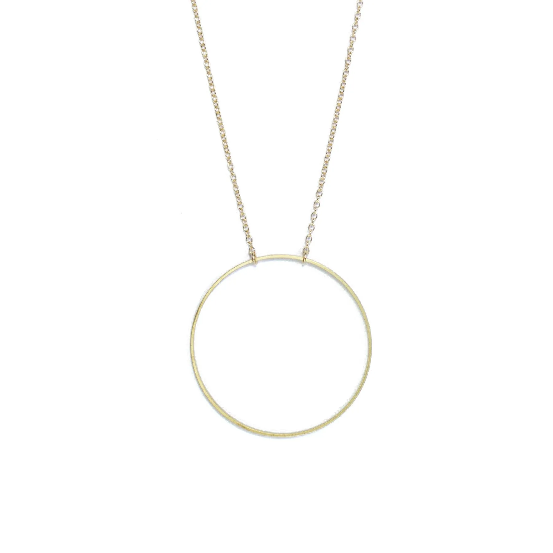 Large Circle Long Necklace