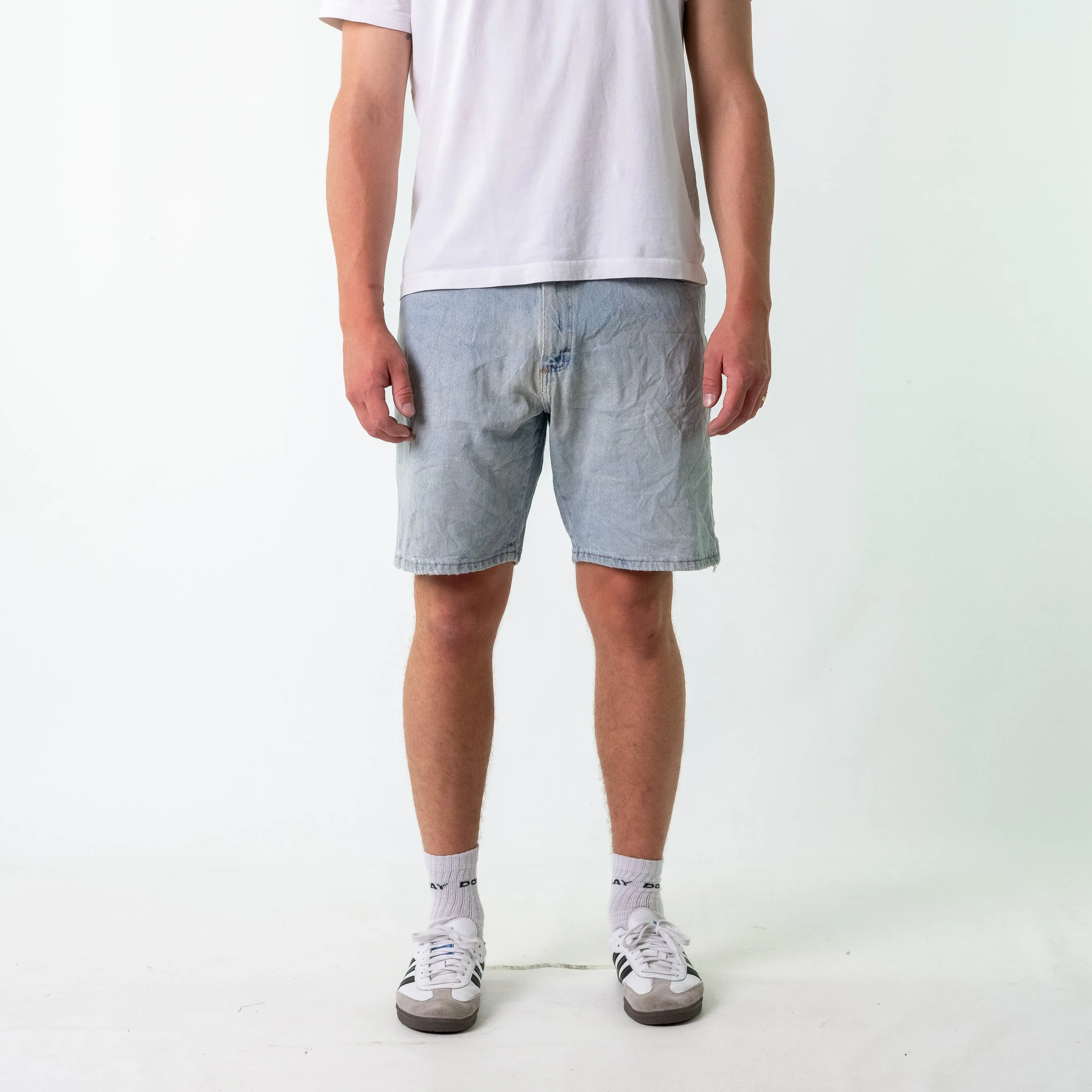 Light Blue 90s Wrangler Denim Jorts Shorts (32)