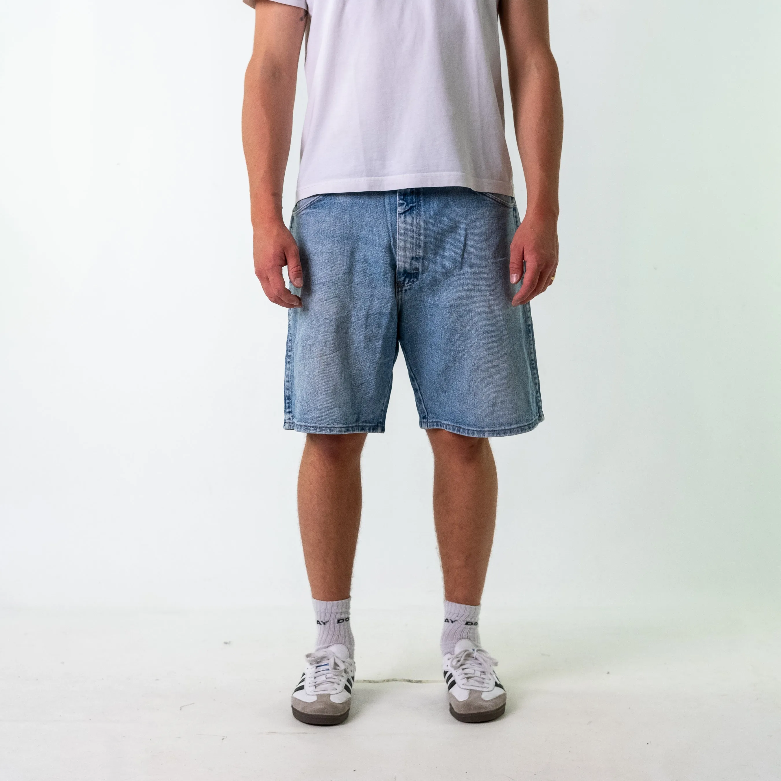 Light Blue 90s Wrangler Denim Jorts Shorts (34)