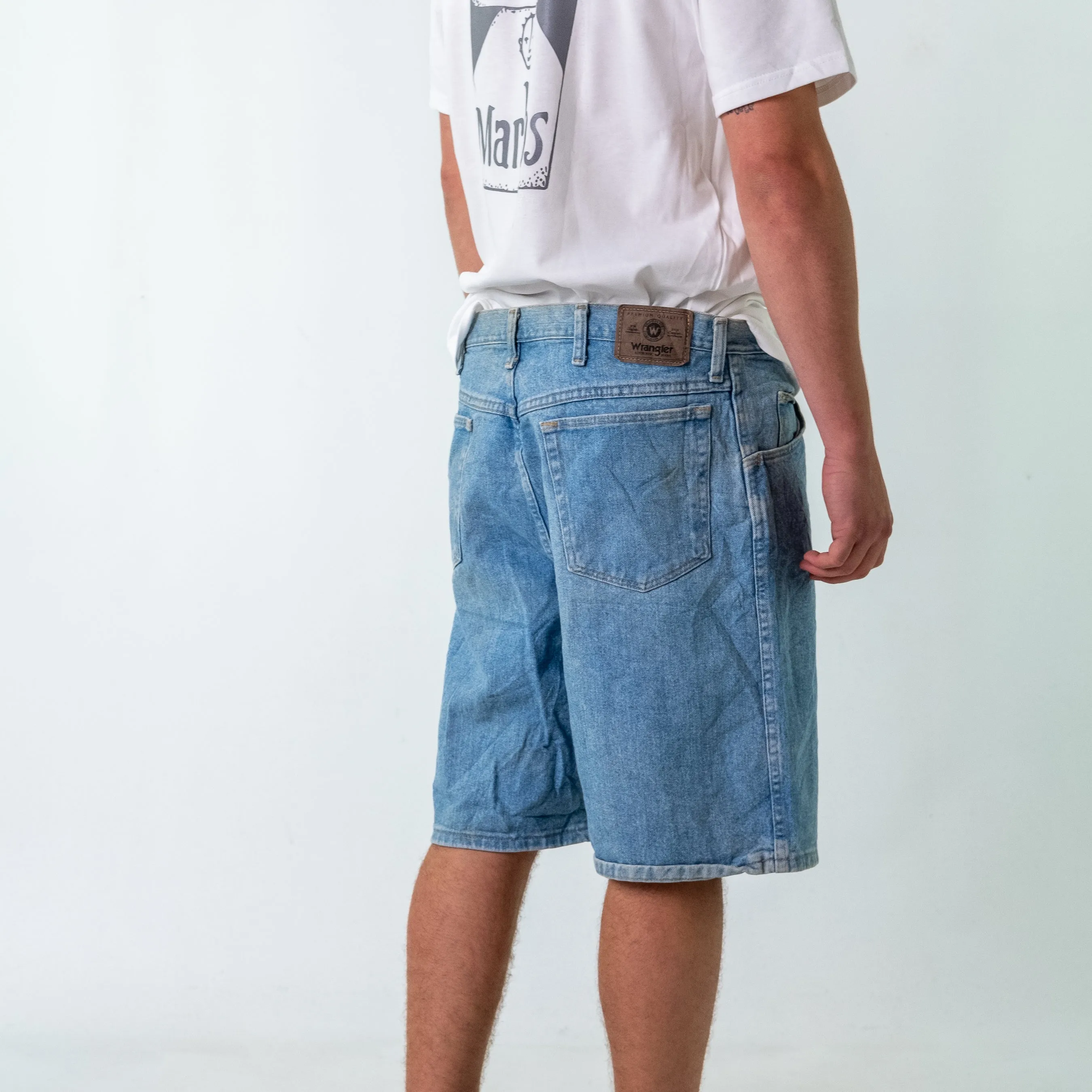 Light Blue 90s Wrangler Denim Jorts Shorts (36)