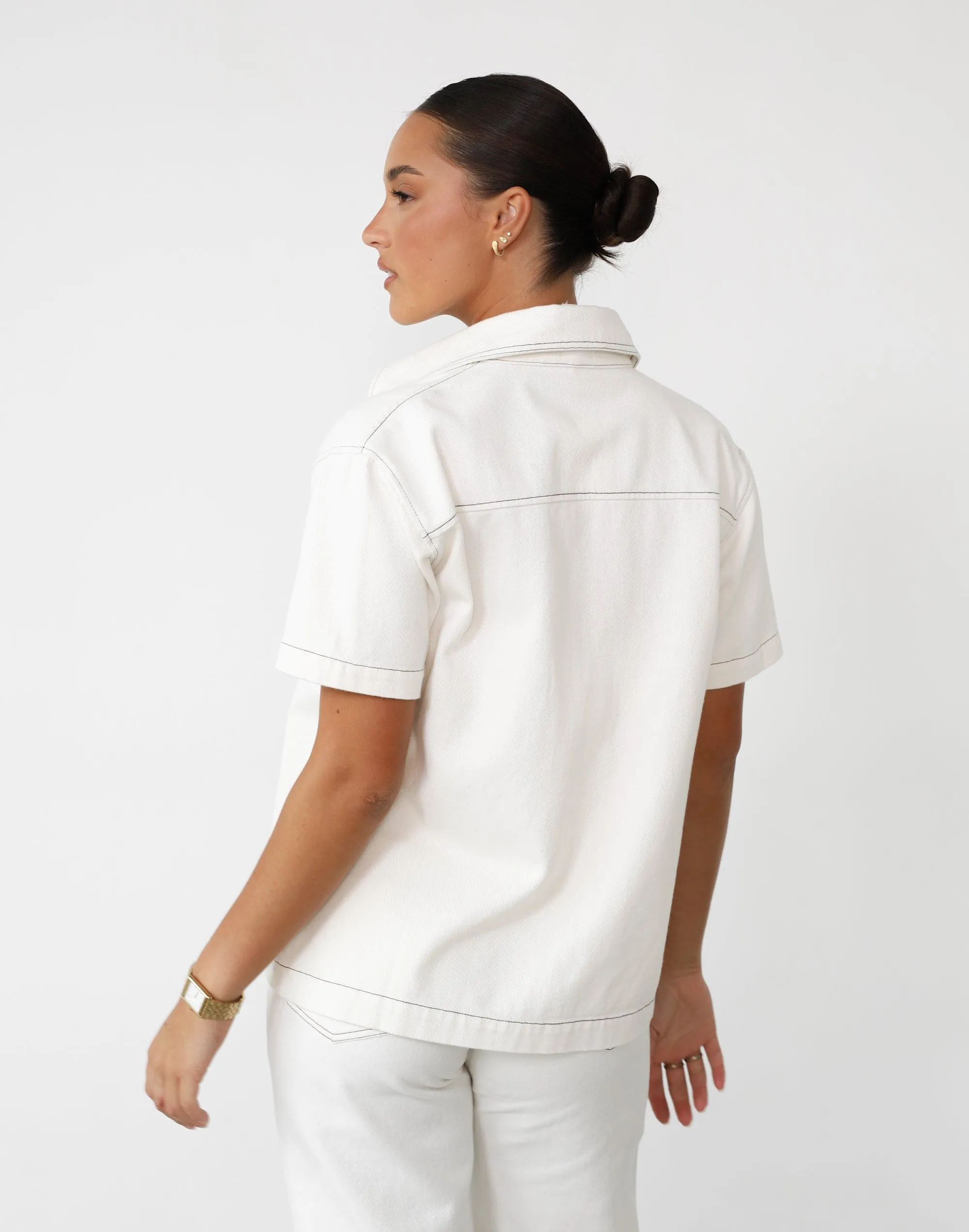 Lili Denim Shirt (White)