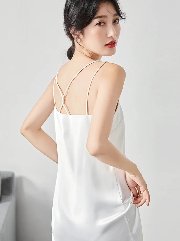 Loose Satin Sexy Slip Dress Elegant Casual Party