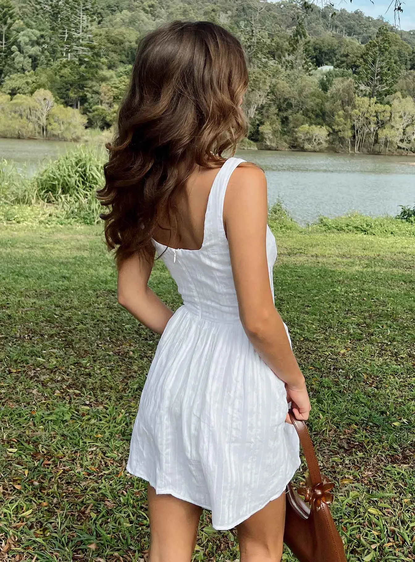 Lorinda Mini Dress White Petite