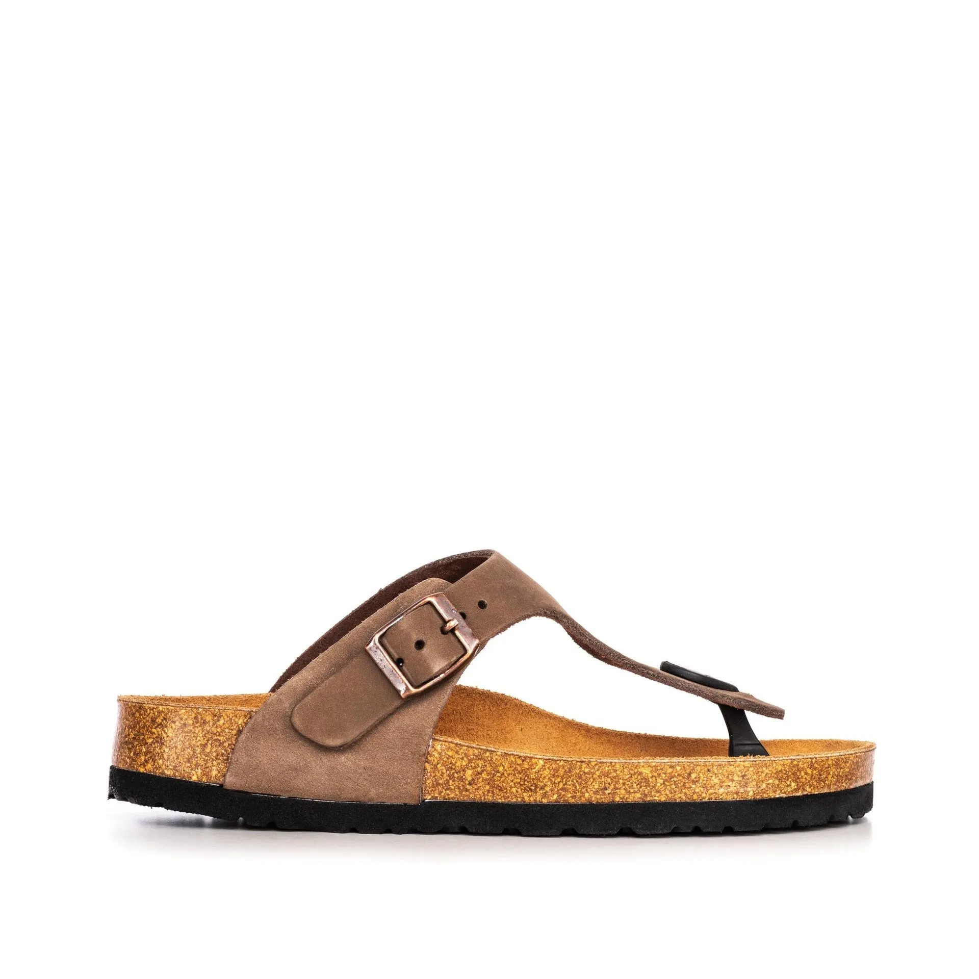 LOTUS BROWN CORK TOE POST SANDAL