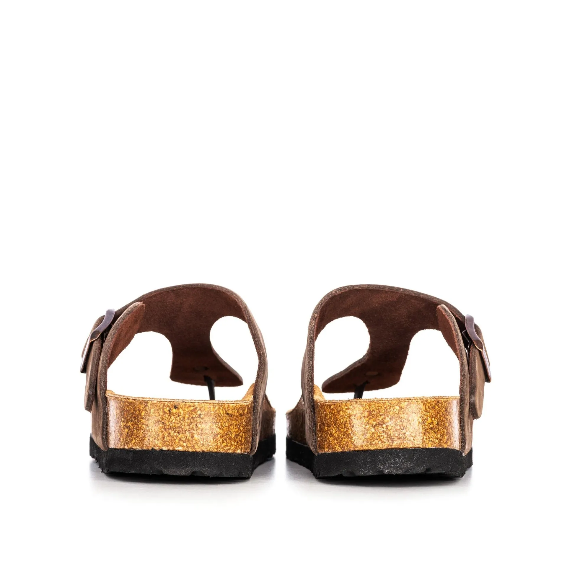 LOTUS BROWN CORK TOE POST SANDAL