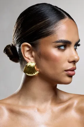 Luminance | Gold Diamante Chunky Hoop Earrings