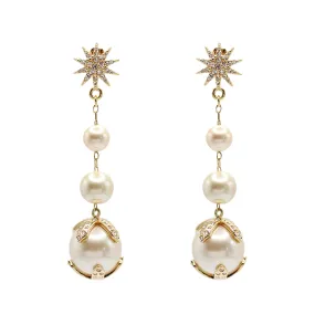 Major Color Chunky Electra Pearl Drop Earrings