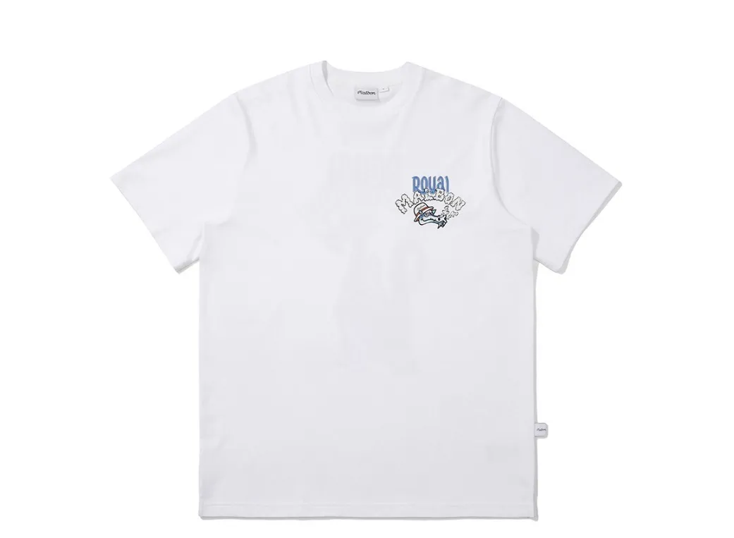 Malbon Golf  |Street Style Plain Short Sleeves Logo T-Shirts