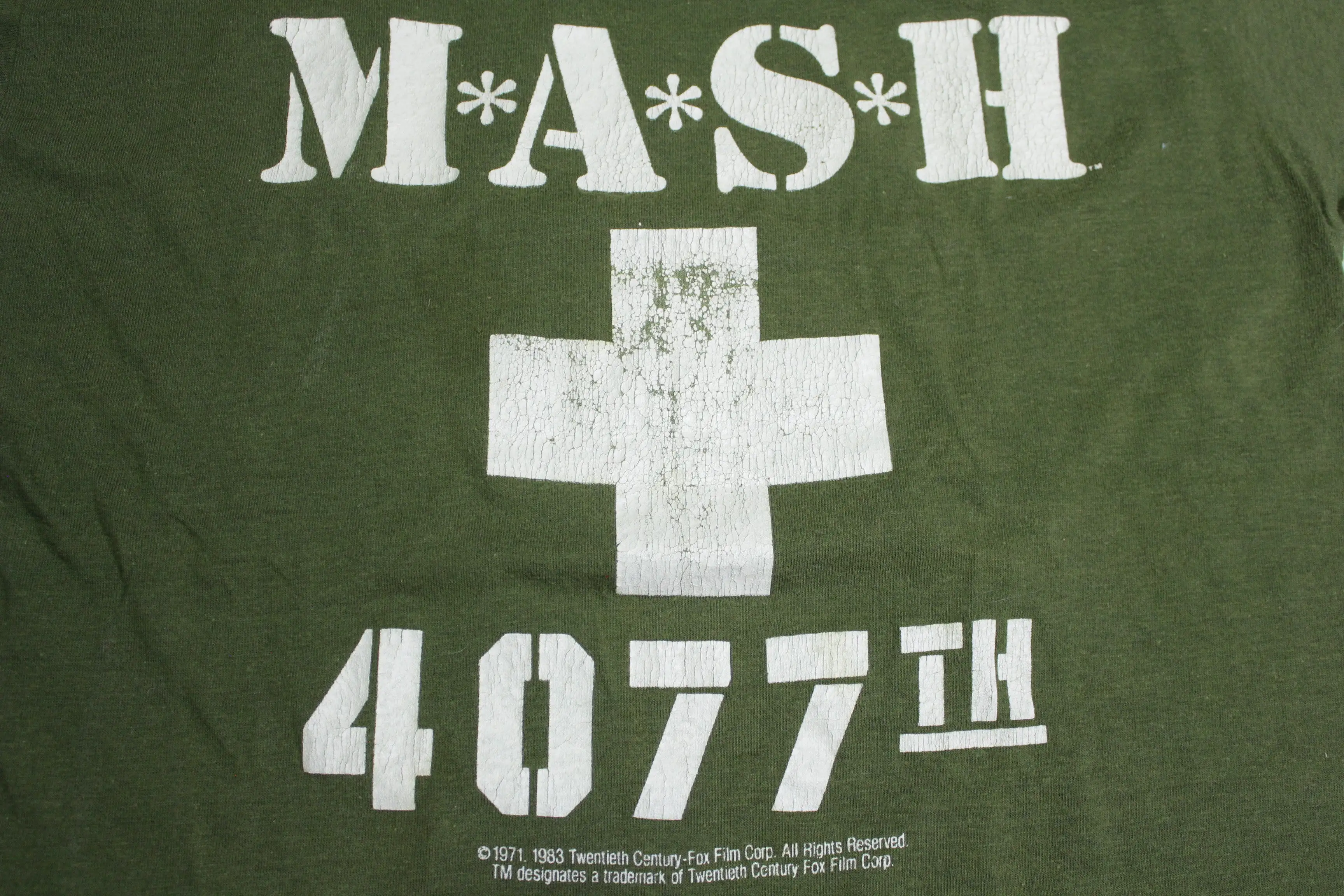 Mash 4077th Vintage 1983 Twentieth Century Fox Vintage 80's Licensed TV Promo T-Shirt