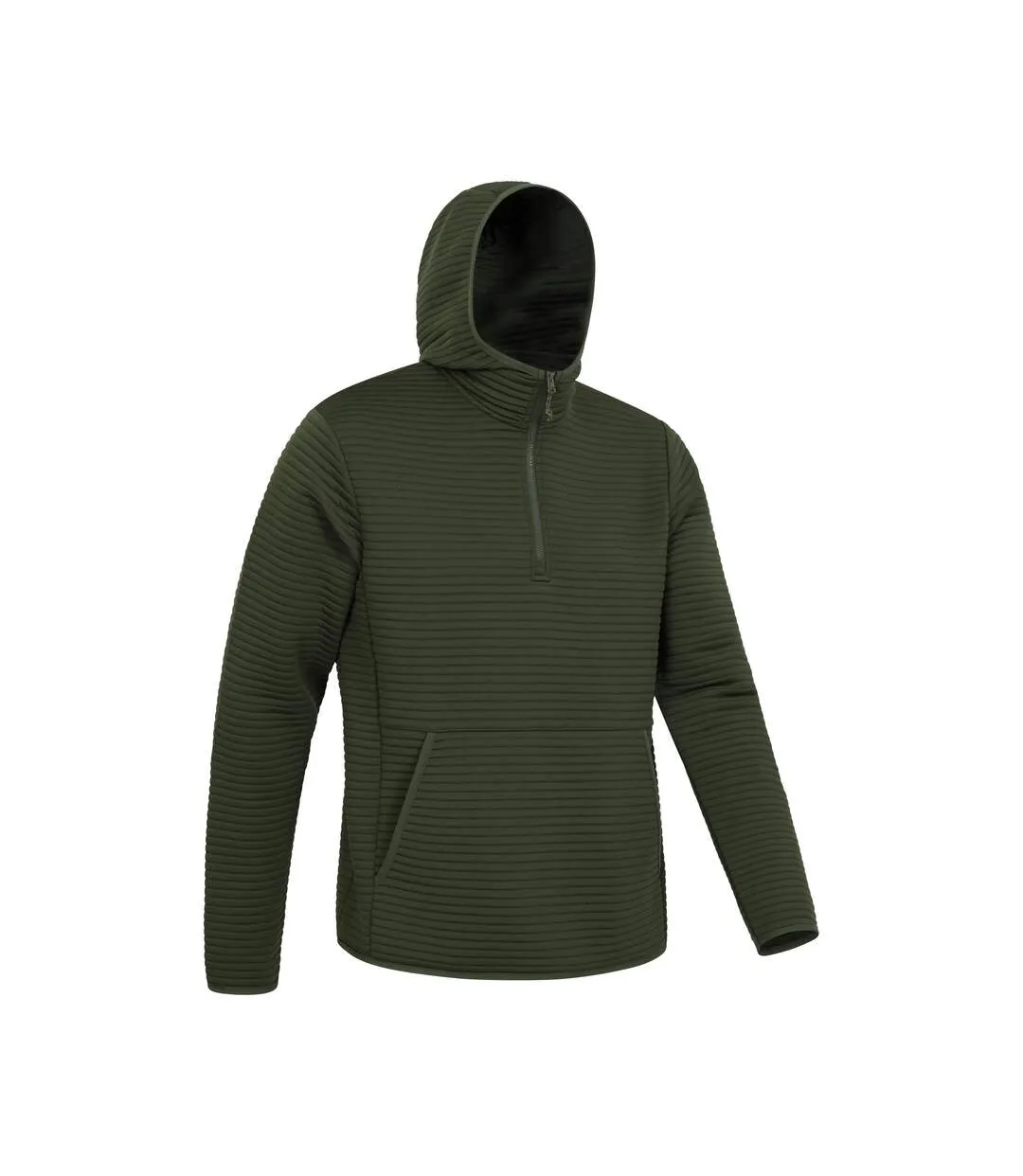 Mens birch fleece hoodie khaki green Mountain Warehouse