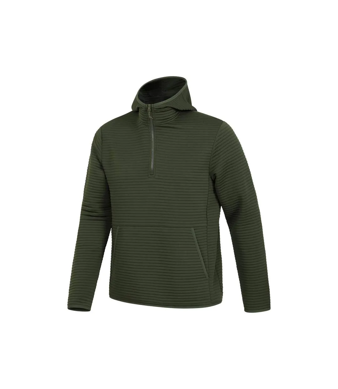 Mens birch fleece hoodie khaki green Mountain Warehouse