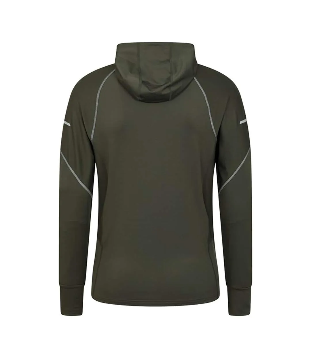 Mens control ii running hoodie khaki green Mountain Warehouse