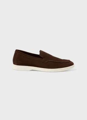 Men's Suede Loafer in Brown