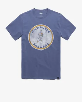 MILWAUKEE BREWERS COOPERSTOWN GRIT '47 SCRUM TEE