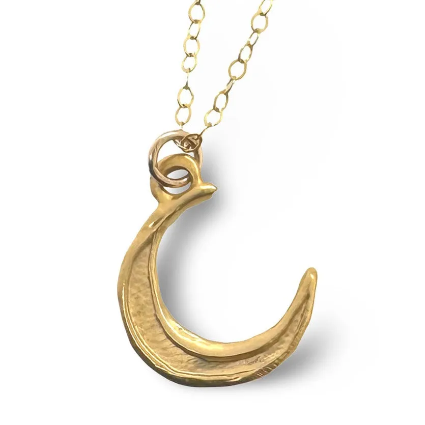 MOON CHARM NECKLACE IN GOLD