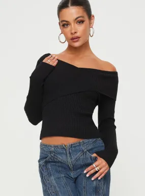 Nolia Long Sleeve Top Black