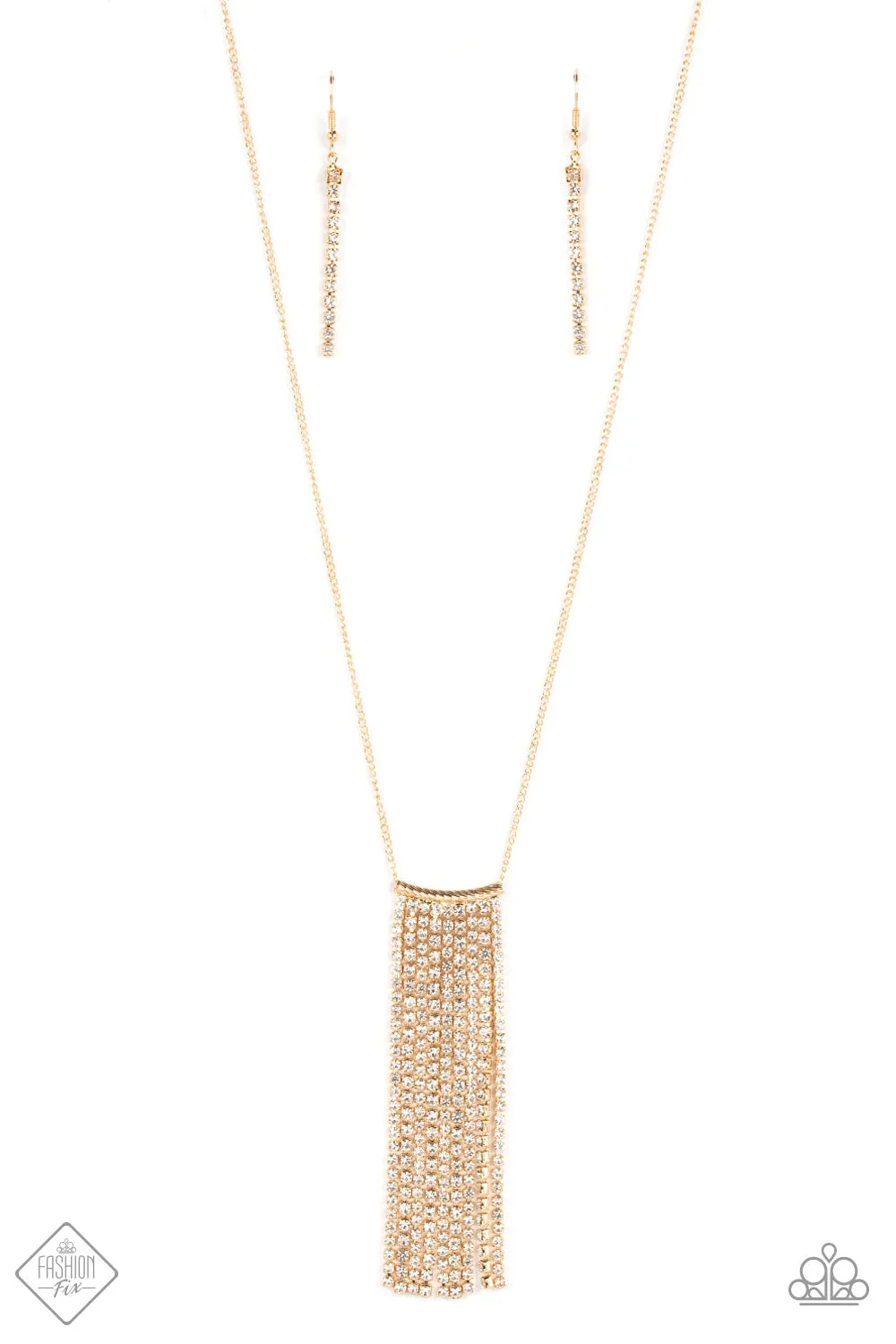 Paparazzi Necklace ~ Stellar Crescendo - Gold Fashion Fix Exclusive