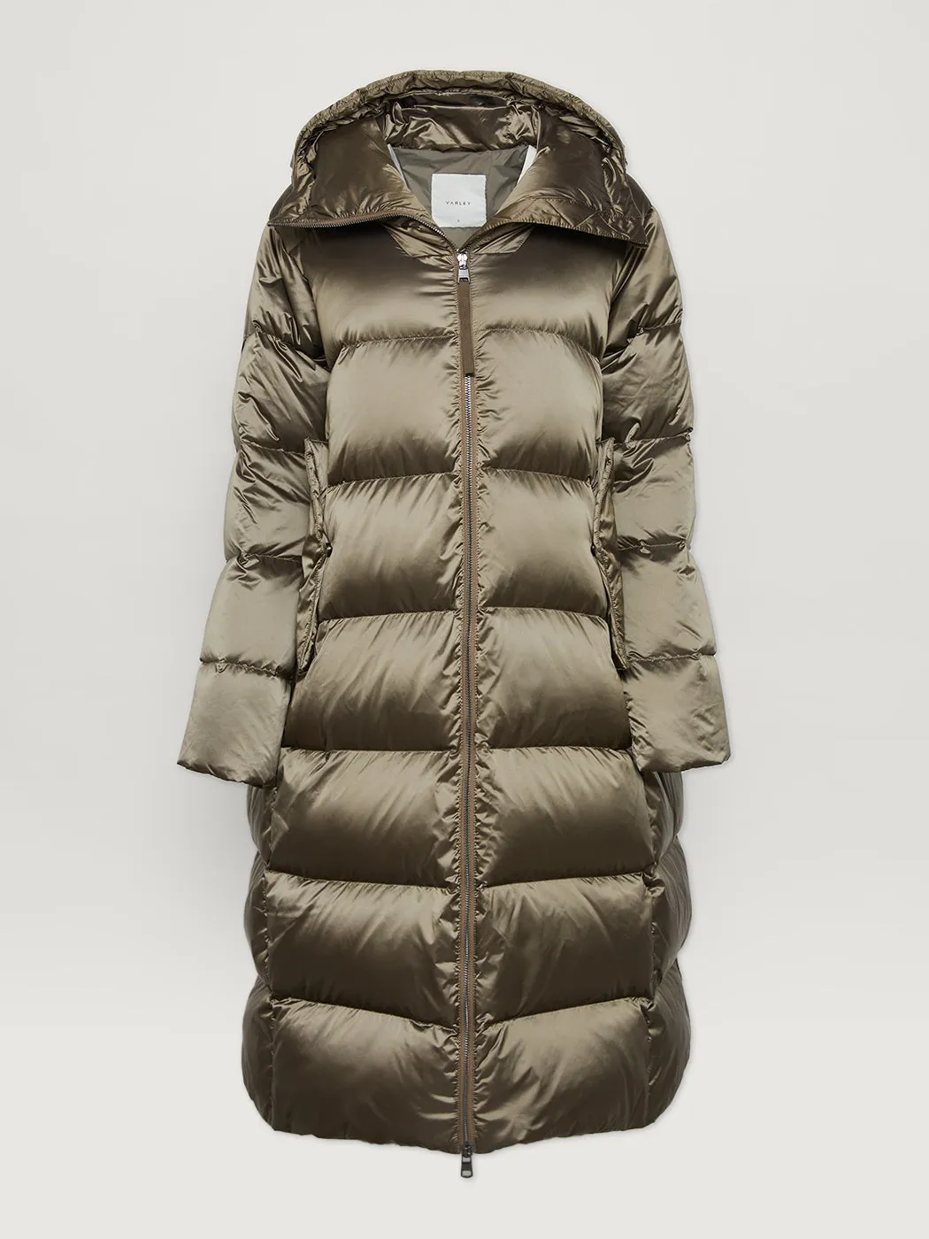 Payton Puffer Coat - Brushed Olive Metallic