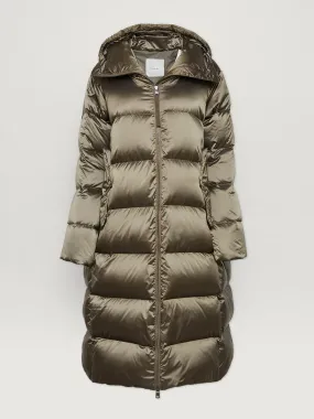 Payton Puffer Coat - Brushed Olive Metallic