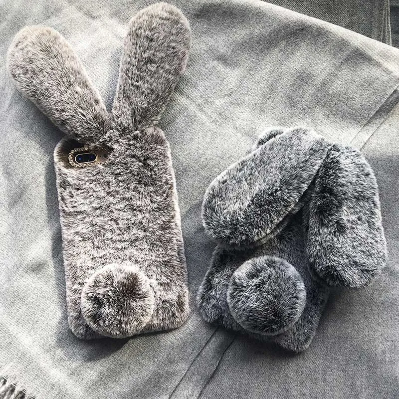 Plush Rabbit Ear Phone Case