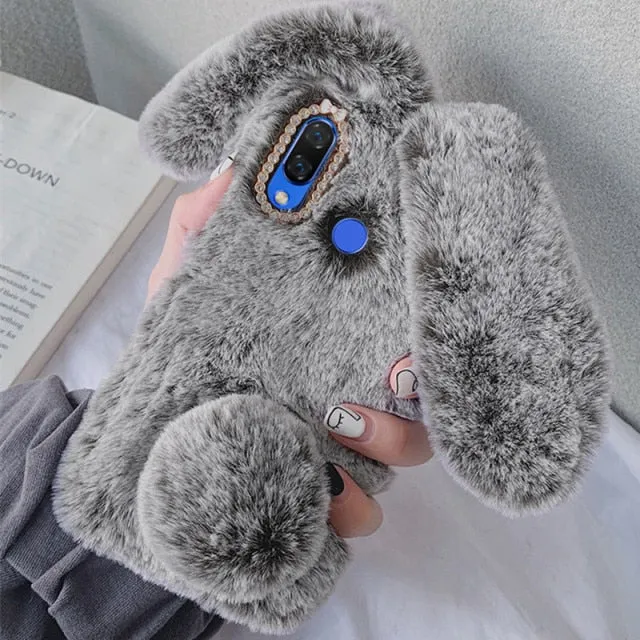 Plush Rabbit Ear Phone Case