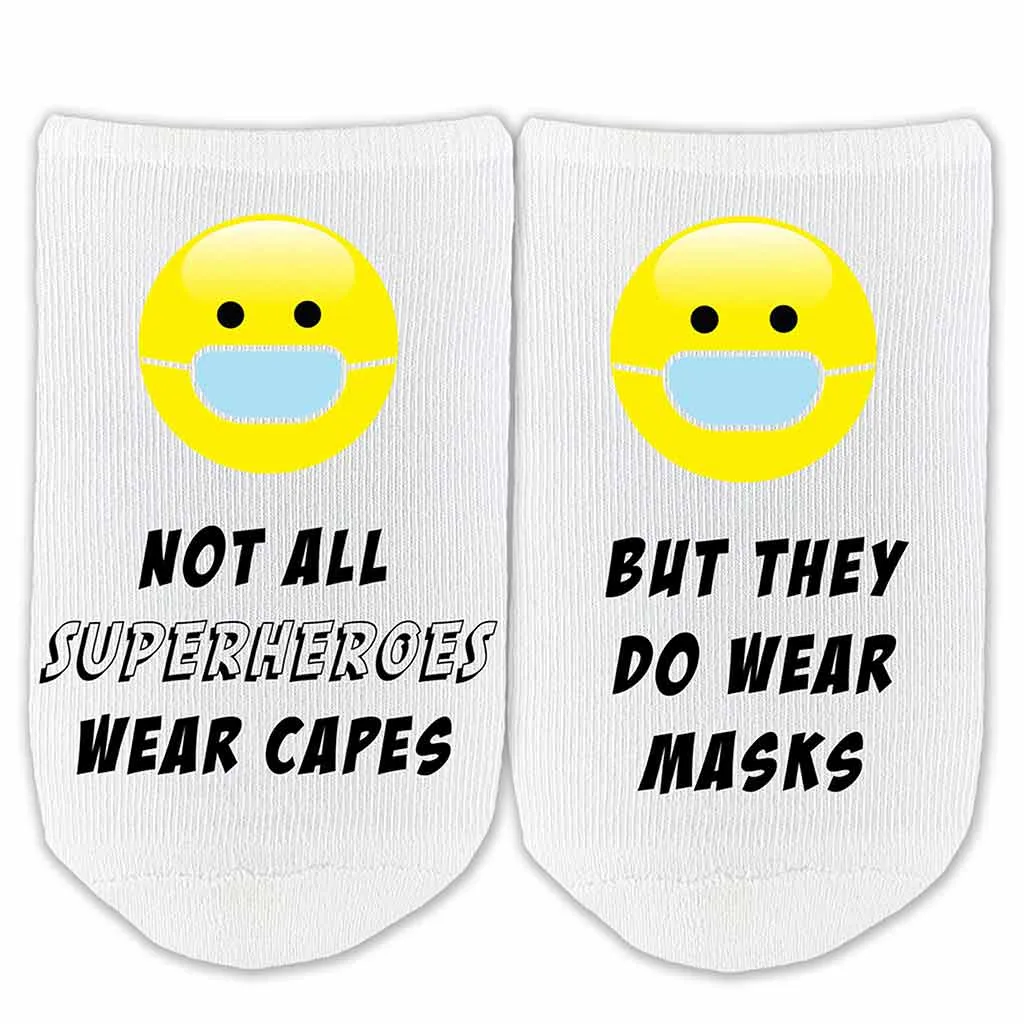 Printed No Show Socks for Our Superhero Healthcare Providers