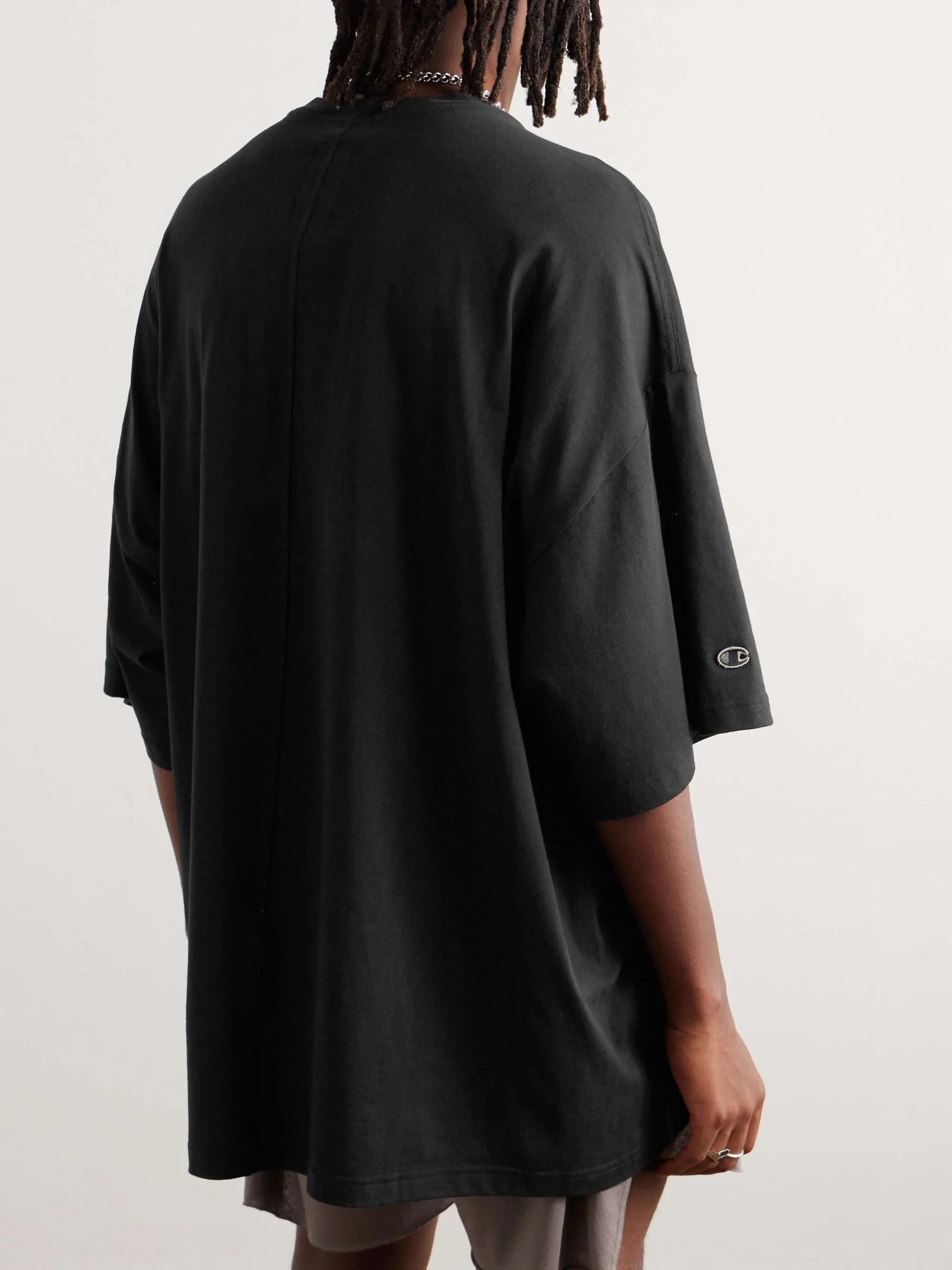 RICK OWENS  |Street Style Cotton Short Sleeves Logo Designers T-Shirts