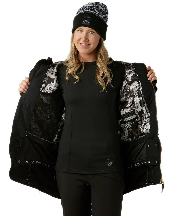 Rojo Birdie Jacket True Black | Snow Jackets Womens | Snow Skiers Warehouse