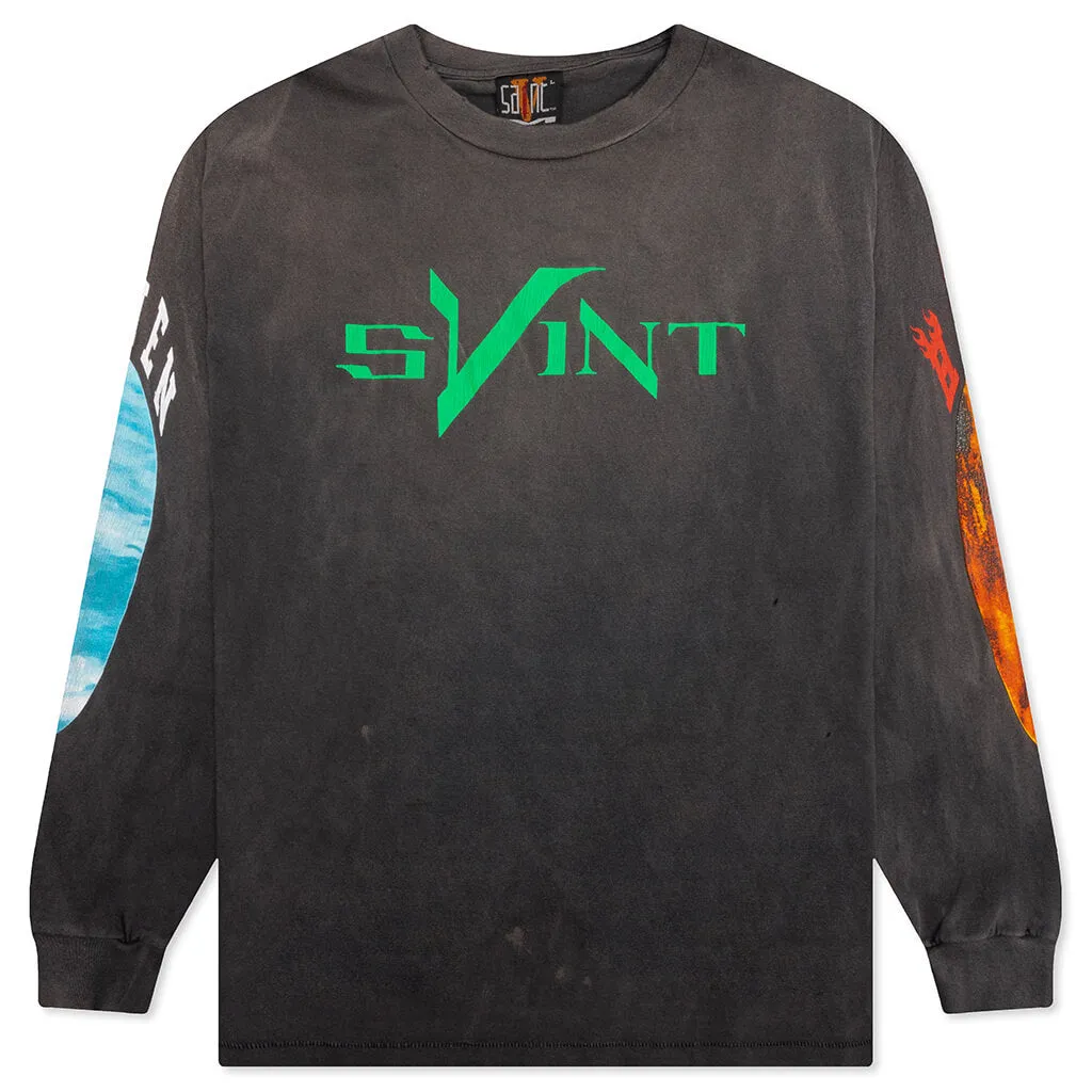 Saint Michael x Vlone Skull L/S Tee - Black